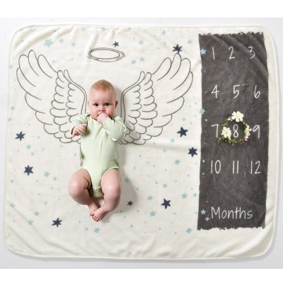 Baby Milestone Blankets Swaddle Wrap Bathing Towels Flower Printed Cute Soft Blanket DIY Infant Kids Newborn Photography Props